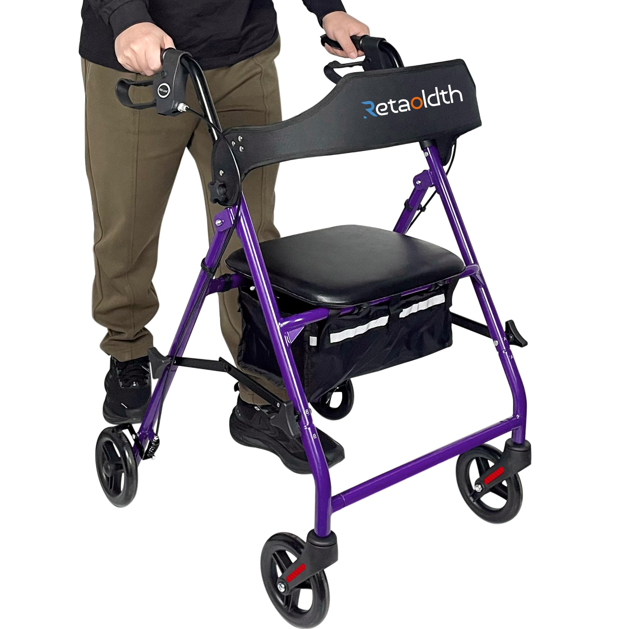 Amazon.com: Foldable Rollator Walker with Seat for Seniors, Easy